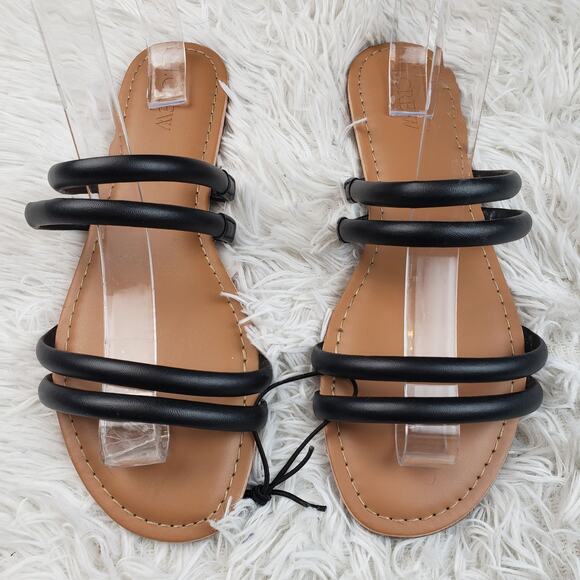 J Crew Black Seaside Slide Strappy Sandals - Picture 2 of 4